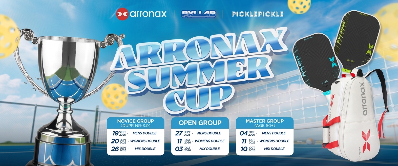 Arronax Summer Cup — event poster with group schedule